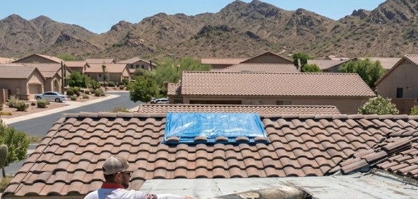 monsoon roof damage Arizona tile roof East Valley after storm
