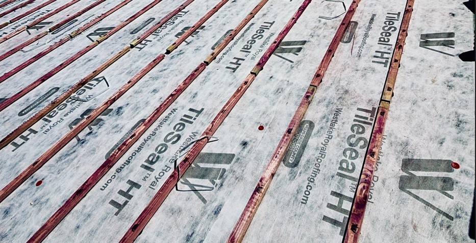 Tile roof underlayment installation in Arizona